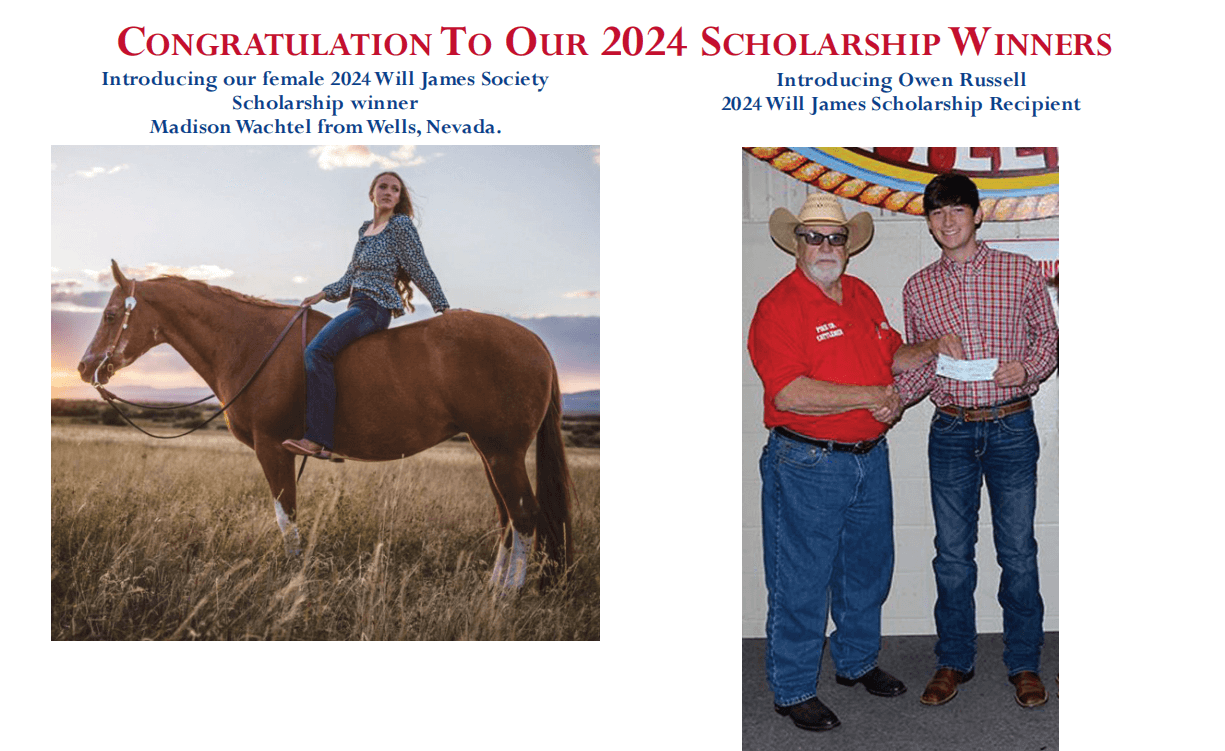 Will James Society offers two Scholarships